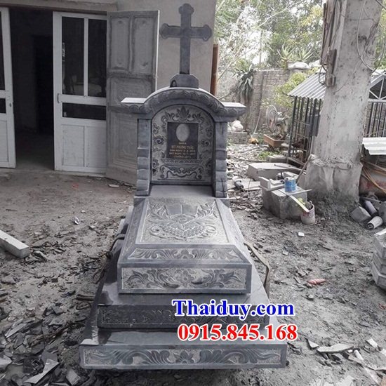 13 Mộ lăng mồ mả công giáo đạo thiên chúa giáo bằng đá ninh bình đẹp bán tại Thái Nguyên