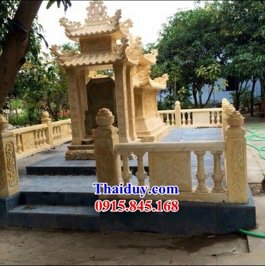 13 Nghĩa trang gia đình ông bà bố mẹ xây đá vàng đẹp bán tại Quảng Ninh