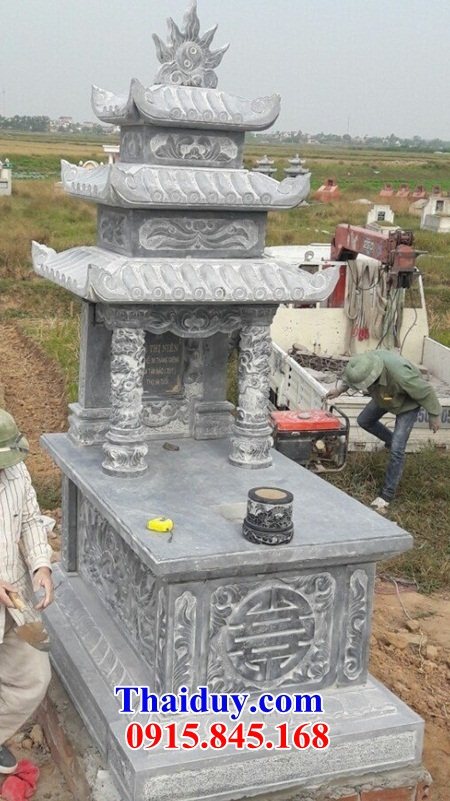14 Mẫu mộ mồ mả đá thanh hóa ba mái gia đình dòng họ ông bà bố mẹ đẹp bán tại Nghệ An