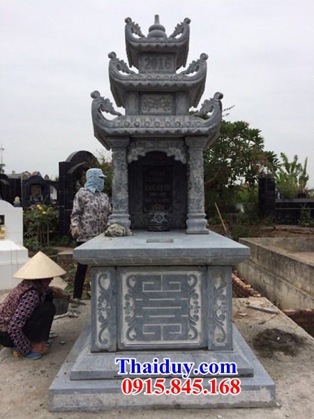 14 Mẫu mộ mồ mả đá tự nhiên nguyên khối ba mái gia đình dòng họ ông bà bố mẹ đẹp bán tại Nghệ An