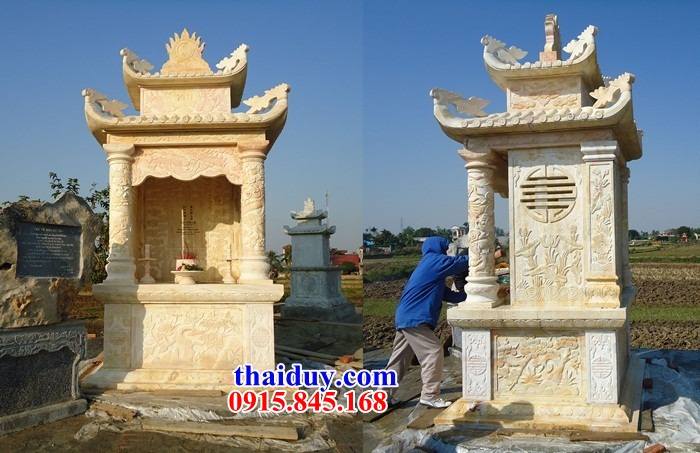 14 Miếu cây hương nhang đá vàng nguyên khối thờ sơn thần ngoài trời đẹp bán tại Thái Nguyên