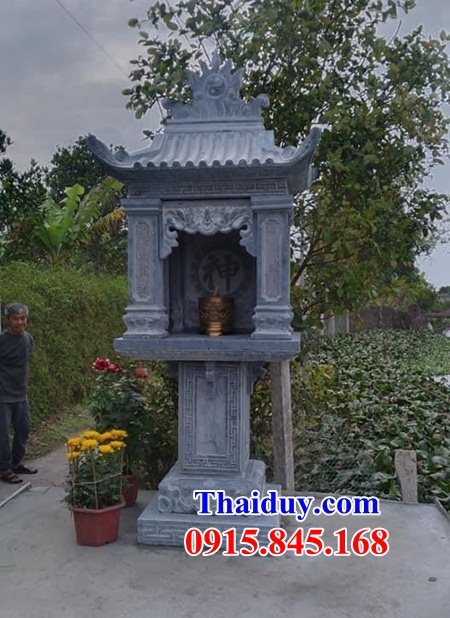 14 Miếu cây hương nhang đá xanh nguyên khối thờ sơn thần ngoài trời đẹp bán tại Thái Nguyên