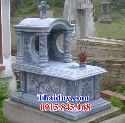 14 Mộ lăng mồ mả công giáo đạo thiên chúa bằng đá tự nhiên nguyên khối bán tại Tuyên Quang