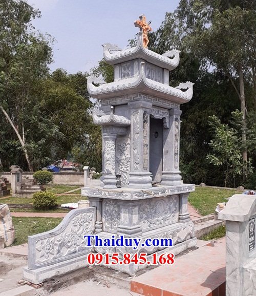 15 Mộ lăng mồ mả công giáo đạo thiên chúa bằng đá xanh đẹp bán tại Lào Cai
