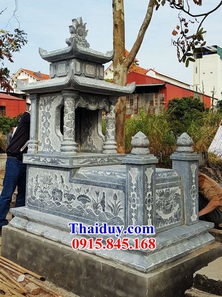 15 lăng mộ đơn hai mái bằng đá mỹ nghệ Ninh Bình đẹp nhất