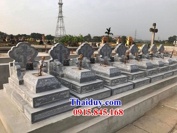 15 mộ đạo thiên chúa công giáo bằng đá nguyên khối cất để hũ tro hài cốt hỏa táng