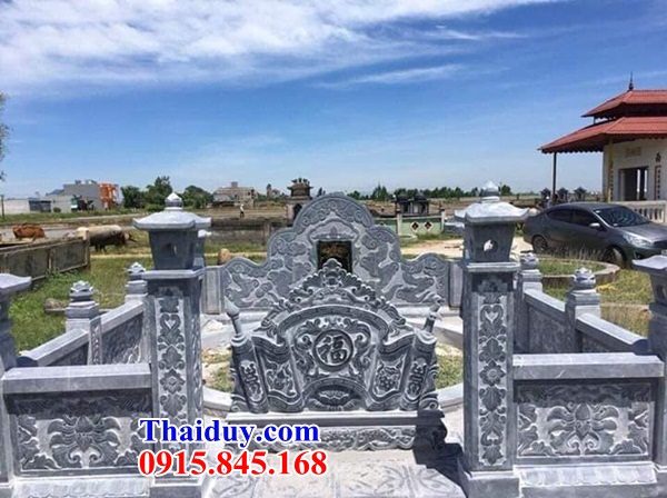 16 Bức bình phong cuốn thư tắc môn đá xanh nghĩa trang khu lăng mộ nhà thờ từ đường gia đình dòng họ ông bà bố mẹ đẹp bán tại Điện Biên
