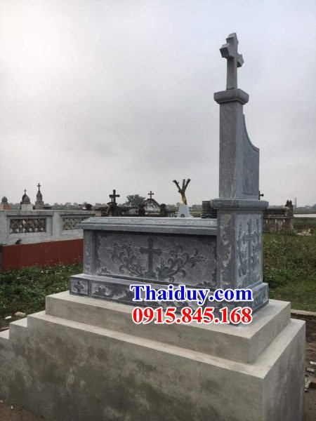 16 Mộ lăng mồ mả công giáo đạo thiên chúa giáo bằng đá đẹp bán tại Yên Bái