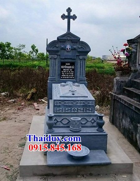 16 Mộ lăng mồ mả công giáo đạo thiên chúa giáo bằng đá ninh bình đẹp bán tại Yên Bái