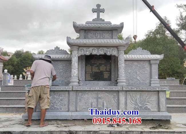 16 Mộ lăng mồ mả công giáo đạo thiên chúa giáo bằng đá thanh hóa đẹp bán tại Yên Bái