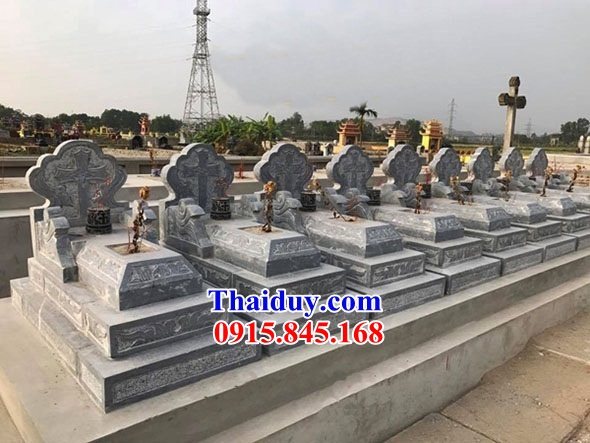 16 Mộ lăng mồ mả công giáo đạo thiên chúa giáo bằng đá xanh đẹp bán tại Yên Bái