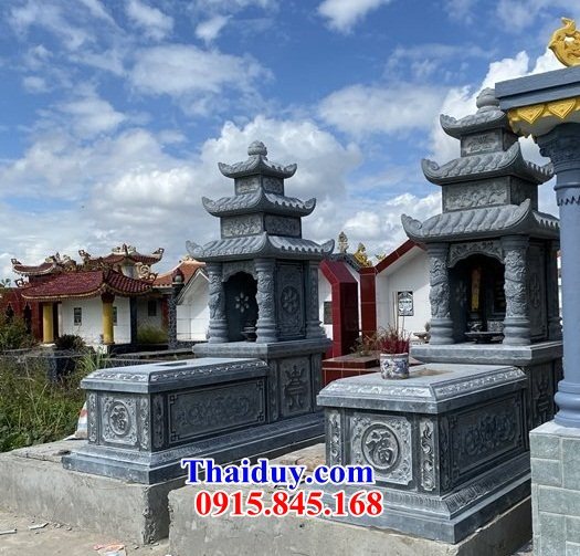 16 Mộ mồ mả đá ninh bình ba mái gia đình ông bà bố mẹ dòng họ đẹp bán tại Quảng Bình