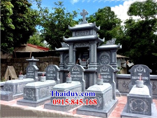 17 Mộ lăng mồ mả công giáo đạo thiên chúa bằng đá ninh bình đẹp bán tại Hà Giang