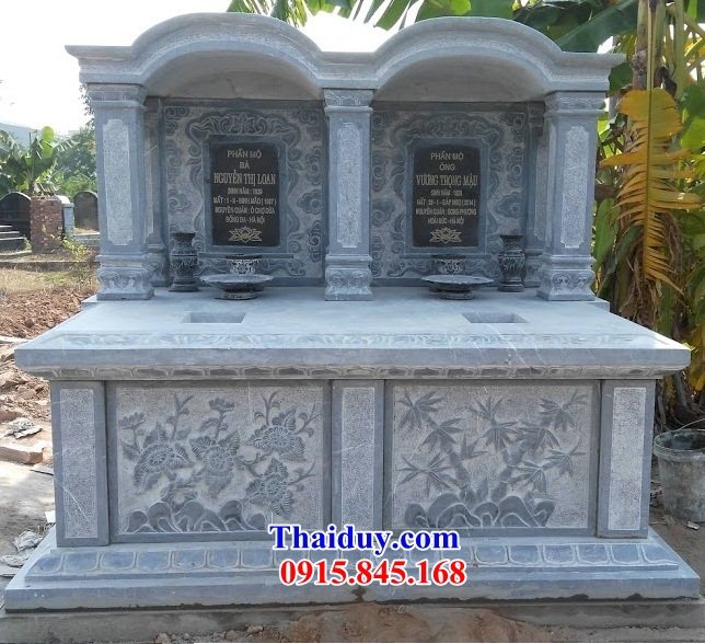 18 Mẫu mộ đôi gia đình làm bằng đá khối Thanh Hóa