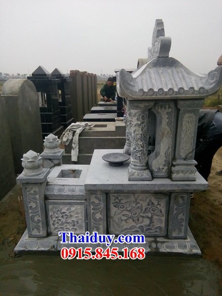 18 Mộ mồ mả đá một mái cất giữ để đựng hũ tro hài cốt gia đình dòng họ ông bà bố mẹ ba má đẹp bán tại Bình Định