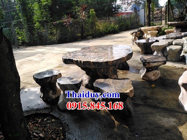 19 Bộ bàn ghế đá đẹp thiết kế hiên đại sân vườn tiểu cảnh bán tại Cà Mau
