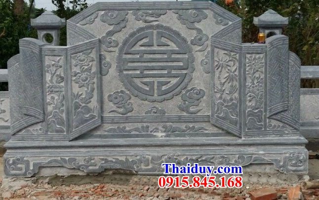 19 Mẫu tắc môn cuốn thư bức bình phong đá ninh bình nhà thờ từ đường nghĩa trang khu lăng mộ gia đình dòng họ gia đình tổ tiên đẹp bán tại Nghệ An