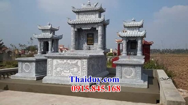 20 Mộ mồ mả bố mẹ ông bà gia đình dòng họ hai mái bằng đá thanh hóa bán tại Hải Dương
