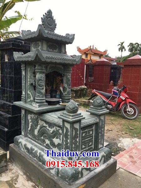 20 Mộ mồ mả bố mẹ ông bà gia đình dòng họ hai mái bằng đá xanh bán tại Hải Dương