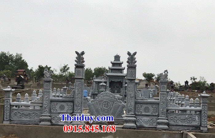 21 Khu lăng mộ nghĩa trang dòng họ gia tiên bằng đá thiết kế hiện đại đẹp