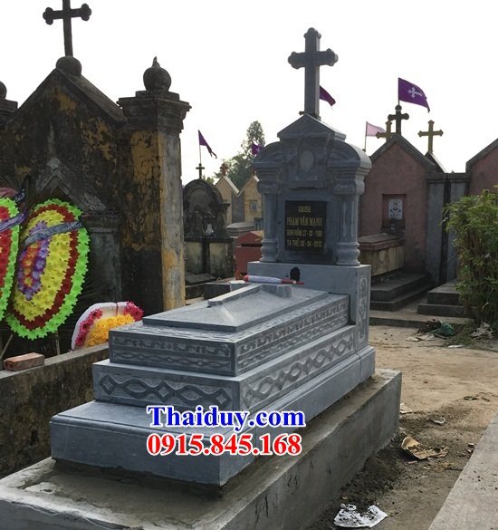 21 Mẫu mộ lăng mồ mả công giáo đạo thiên chúa bằng đá bán tại Thanh Hóa