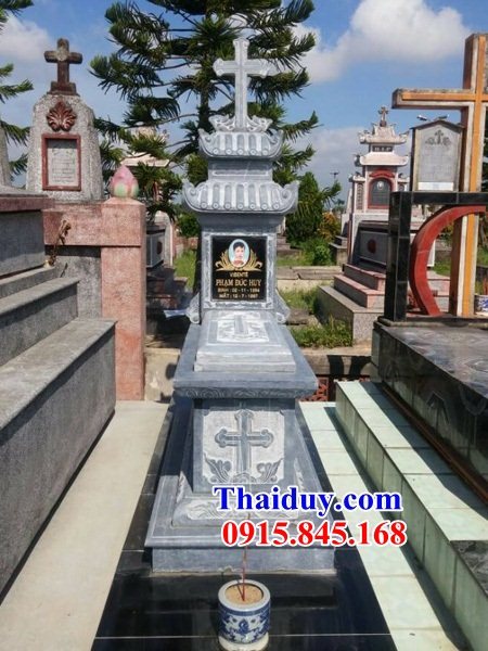 21 Mẫu mộ lăng mồ mả công giáo đạo thiên chúa bằng đá xanh bán tại Thanh Hóa