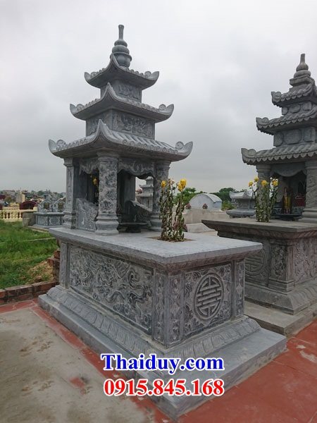 22 Mộ mồ mả đá ba mái cất giữ để đựng hộp hũ tro hài cốt đẹp bán tại Bình Định