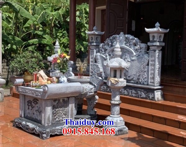 22 Tắc môn cuốn thư bức bình phong đá thanh hóa nghĩa trang khu lăng nhà thờ từ đường dòng họ gia đình tổ tiền đẹp bán tại Quảng Trị