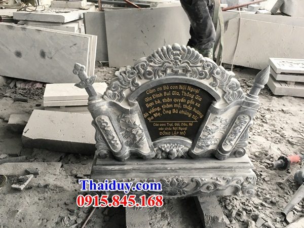 23 Tắc môn cuốn thư bình phong đá tự nhiên nguyên khối khu lăng mộ nghĩa trang nhà thờ từ đường gia đình dòng họ tổ tiên đẹp bán tại Thừa Thiên Huế