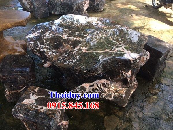 24 Bàn ghế sân vườn đá tự nhiên nguyên khối biệt nhà tư gia đẹp bán Bình Phước