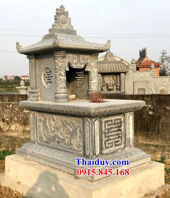 24 Mộ mồ mả đá ninh bình một mái gia đình dòng họ ông bà bố mẹ ba má đẹp bán tại Kon Tum