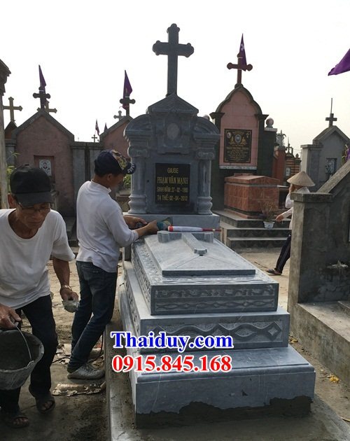 25 Mộ lăng mồ mả công giáo đạo thiên chúa bằng đá đẹp bán tại Quảng Trị