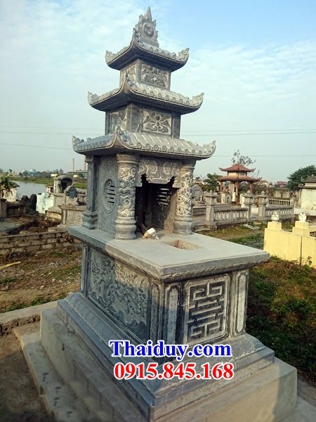 25 Mộ mồ mả đá ninh bình ba mái cất giữ để đựng hũ hộp tro hài cốt gia đình dòng họ bố mẹ ba má đẹp bán tại Ninh Thuận