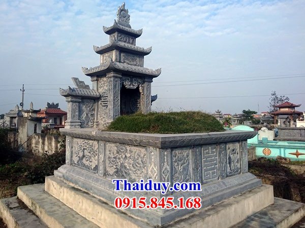 25 Mộ mồ mả đá tự nhiên nguyên khối ba mái cất giữ để đựng hũ hộp tro hài cốt gia đình dòng họ bố mẹ ba má đẹp bán tại Ninh Thuận