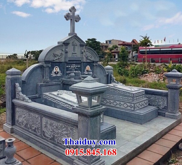27 Mộ lăng mồ mả công giáo đạo thiên chúa bằng đá ninh bình đẹp bán tại Đà Nẵng