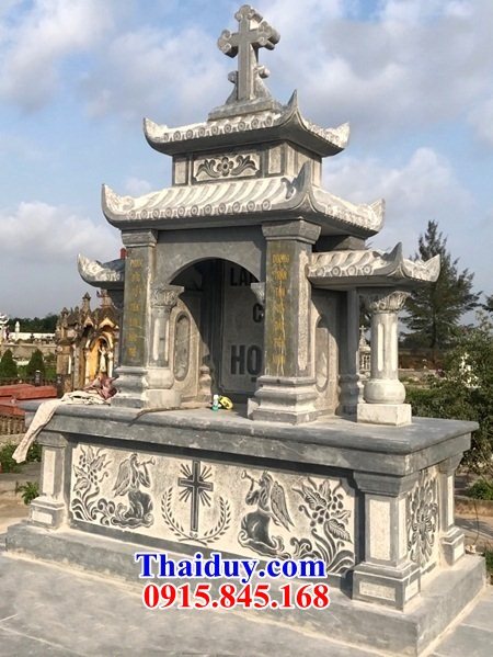 27 Mộ lăng mồ mả công giáo đạo thiên chúa bằng đá xanh đẹp bán tại Đà Nẵng