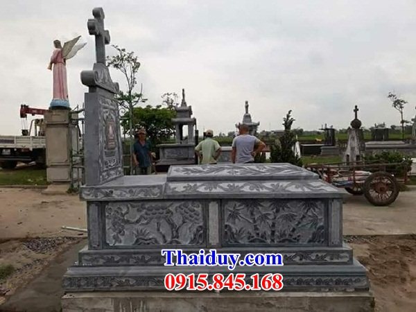 28 Mộ lăng mồ mả công giáo đạo thiên chúa bằng đá ninh bình đẹp bán tại Quảng Nam