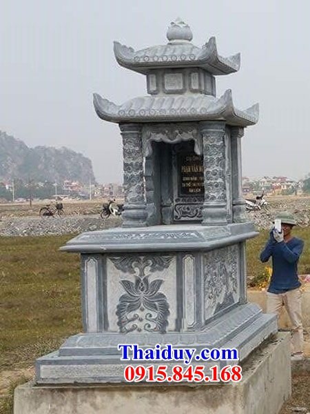 29 Mộ mả mồ ông bà bố mẹ gia đình dòng họ hai mái bằng đá ninh bình đẹp bán tại Tuyên Quang