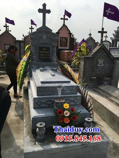 30 Mộ lăng mồ mả công giáo đạo thiên chúa bằng đá đẹp bán tại Bình Định