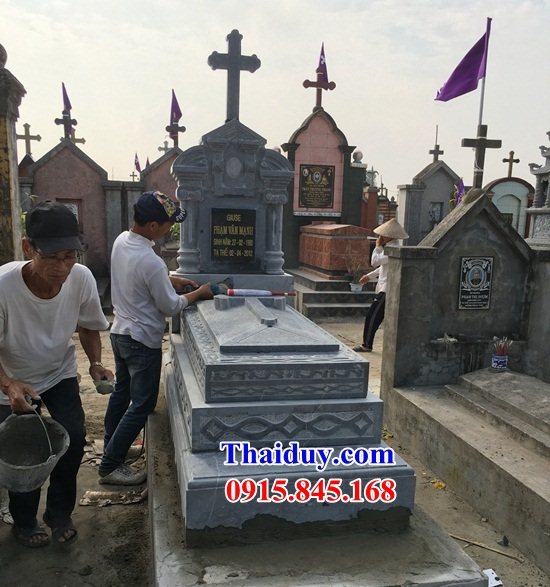 32 Mộ lăng mồ mả công giáo đạo thiên chúa bằng đá đẹp bán tại Khánh Hòa