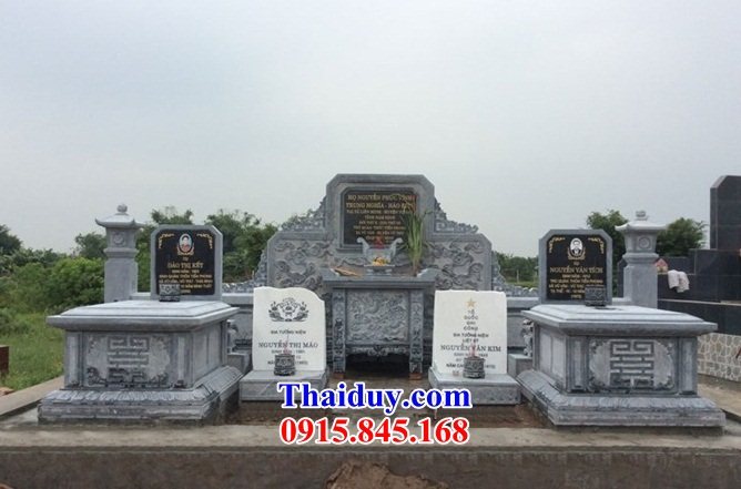 33 Mộ mồ mả đá thanh hóa liền nguyên khối hiện đại cao cấp đơn giản không mái tam ba năm cấp đẹp bán tại Cao Bằng
