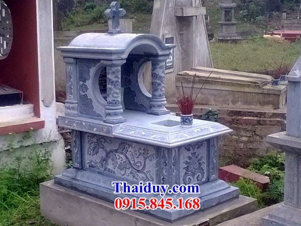 34 Mẫu mộ mồ mả đá một mái cất giữ để đựng hũ tro hài cốt gia đình dòng họ ông bà bố mẹ công giáo đẹp bán tại Đồng Nai