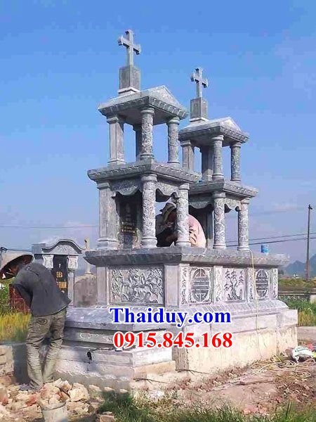 34 Mộ lăng mồ mả công giáo đạo thiên chúa bằng đá ninh bình đẹp bán tại Bình Thuận