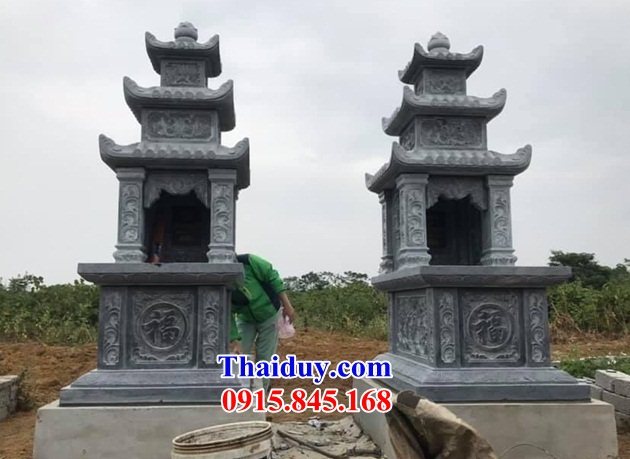 35 Mộ mồ mả đá ba mái giữ cất để đựng hũ hộp tro hài cốt ông bà bố mẹ má ba đẹp bán tại Bình Phước