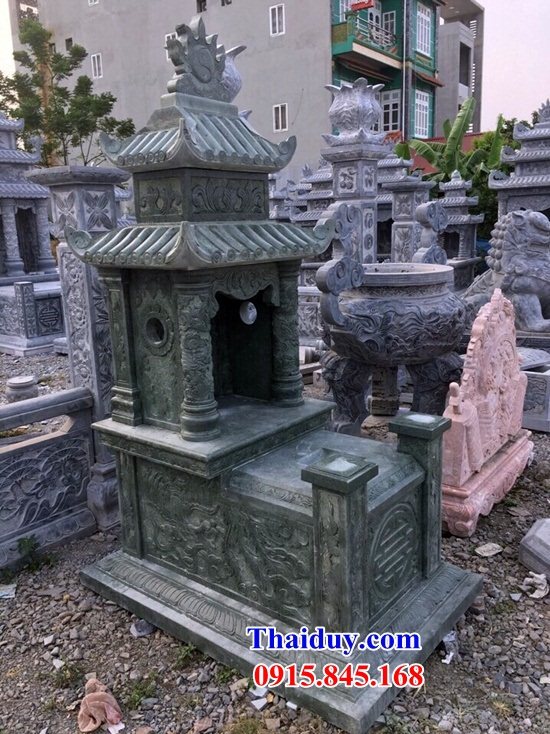 37 Mộ mồ mả bố mẹ ông bà gia đình dòng họ hai mái bằng đá đẹp bán tại Nghệ An