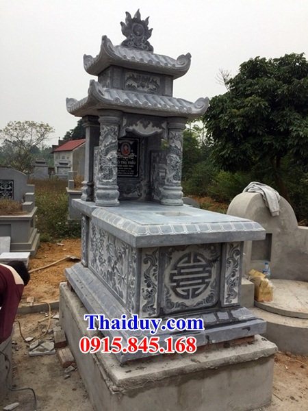 37 Mộ mồ mả bố mẹ ông bà gia đình dòng họ hai mái bằng đá ninh bình đẹp bán tại Nghệ An