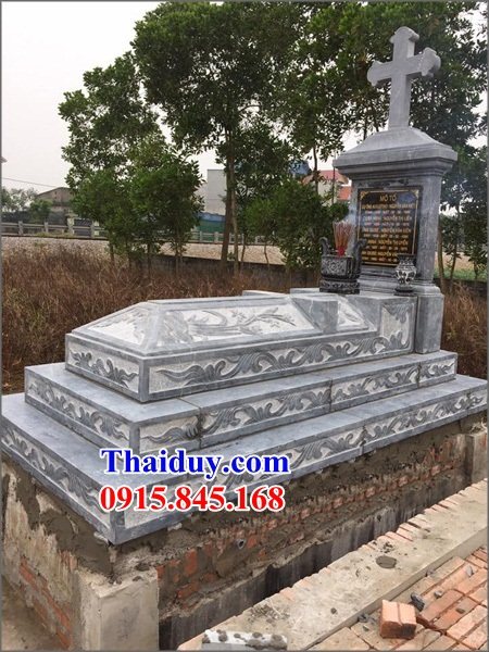 39 Mộ lăng mồ mả công giáo đạo thiên chúa bằng đá đẹp bán tại Lâm Đồng