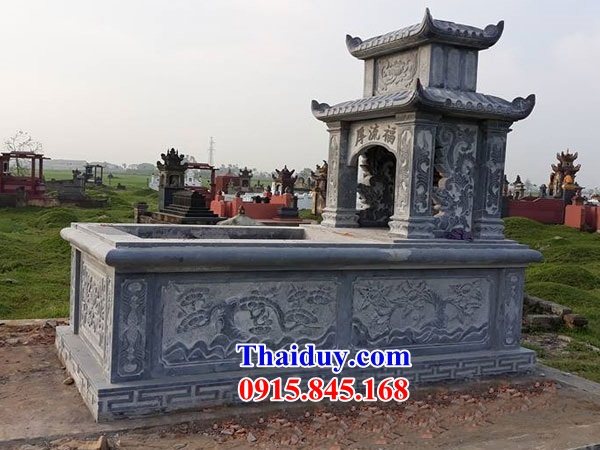 39 Mộ mồ mả hai mái gia đình dòng họ ông bà bố mẹ bằng đá ninh bình đẹp bán tại Quảng Bình
