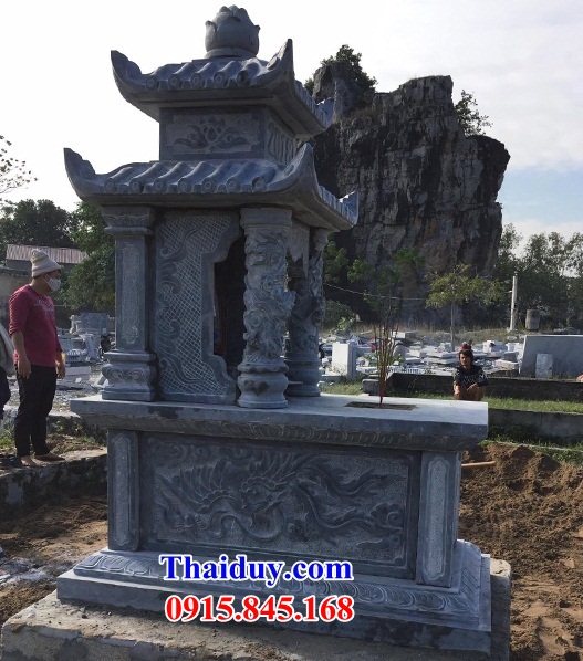 41 Mộ mả mồ gia đình dòng họ ông bà bố mẹ hai mái bằng đá thanh hóa đẹp bán tại Thừa Thiên Huế