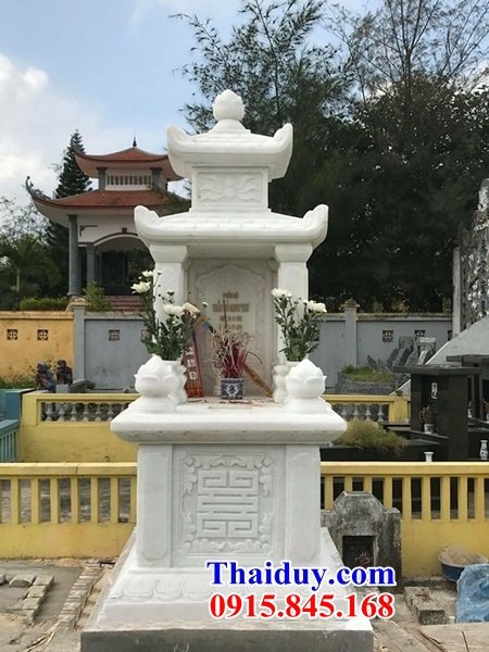 41 Mộ mả mồ gia đình dòng họ ông bà bố mẹ hai mái bằng đá trắng đẹp bán tại Thừa Thiên Huế